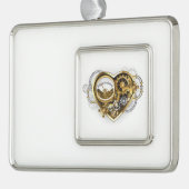 Stoomhart met een Manometer Verzilverd Omlijst Ornament (Links)