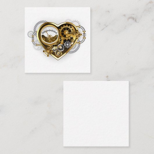 Stoomhart met een Manometer Vierkante Visitekaartje (Voorkant / Achterkant)
