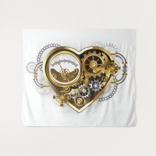 Stoomhart met een manometer wandkleed (Voorkant (horizontaal))