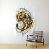 Stoomhart met een manometer wandkleed (In situ)