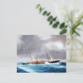 Stoomjacht Margarita 1900's Briefkaart (Staand voorkant)