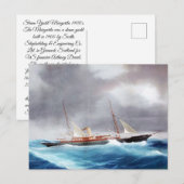 Stoomjacht Margarita 1900's Briefkaart (Voorkant / Achterkant)