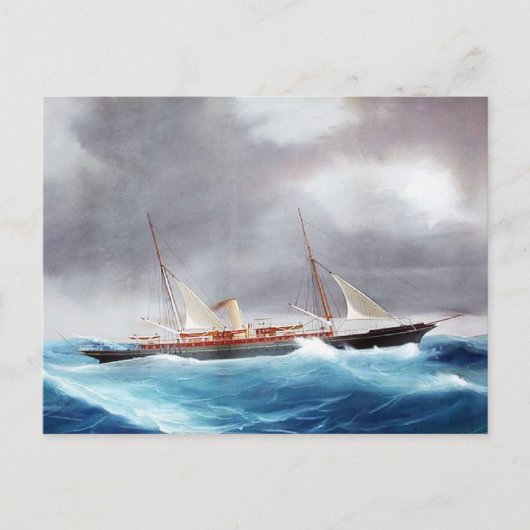 Stoomjacht Margarita 1900's Briefkaart (Voorkant)