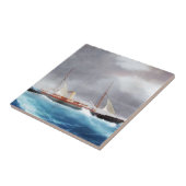 Stoomjacht Margarita 1900's Tegeltje (Zijkant)