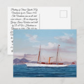 Stoomjacht SY Vanduara 1906 Briefkaart (Voorkant / Achterkant)