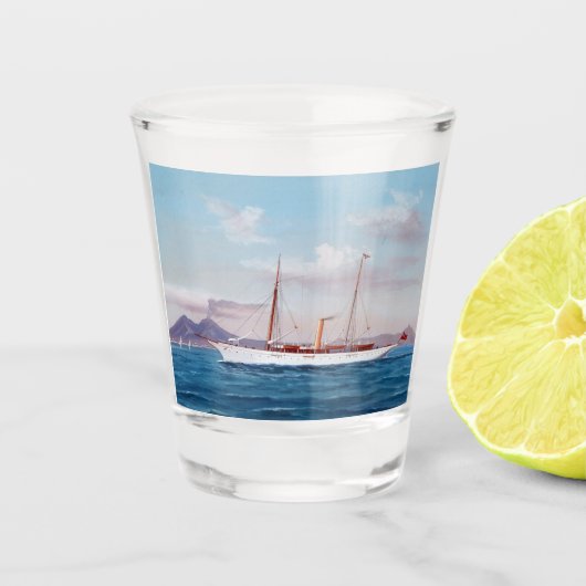 Stoomjacht SY Vanduara 1906 Shot Glas (Voorkant)