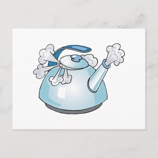 stoomkan waterkoker briefkaart (Voorkant)