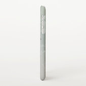 Stoomklok en turkooisrozen op gestreept iPhone hoesje (Linkerkant)