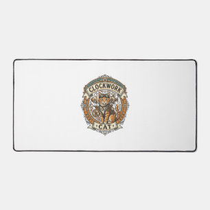 Stoomklok Kat Kat Steampunk Vintage Vector Kunst S Bureaumat