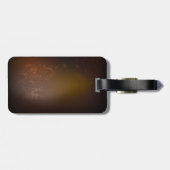 Stoomklok met antieke tandwielen bagagelabel (Achterkant horizontaal)