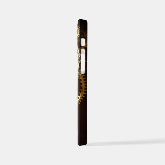 Stoomklok met antieke tandwielen iPhone hoesje (Linkerkant)