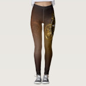 Stoomklok met antieke tandwielen leggings (Voorkant)
