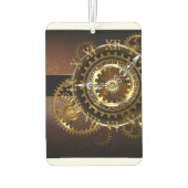 Stoomklok met antieke tandwielen luchtverfrisser (Achterkant)