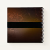 Stoomklok met antieke tandwielen notitieboek (Achterkant)