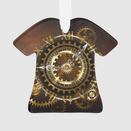 Stoomklok met antieke tandwielen ornament (achterkant)