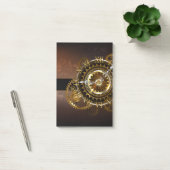 Stoomklok met antieke tandwielen post-it® notes (Kantoor)