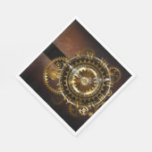 Stoomklok met antieke tandwielen servet (Hoek)