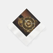 Stoomklok met antieke tandwielen servet (Hoek)