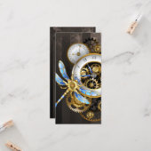 Stoomklok met mechanische libel kaart (Voorkant / Achterkant in situ)