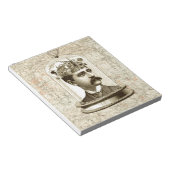 Stoomklokwerk hersenhoofd in pot notitieblok (Schuin)