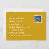 Stoomkopje koffie op zondag Brunch Uitnodiging (Achterkant)