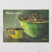 Stoomkopje koffie op zondag Brunch Uitnodiging