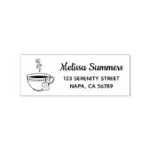 Stoomkopje Thee Adres Rubberstempel (Afrduk)