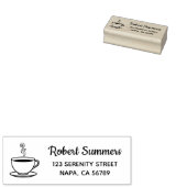 Stoomkoppie koffieadres rubberstempel (Gestempeld)
