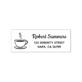 Stoomkoppie koffieadres rubberstempel (Afrduk)
