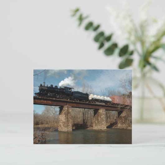 Stoomlading op trestle briefkaart (Staand voorkant)