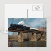 Stoomlading op trestle briefkaart (Voorkant / Achterkant)