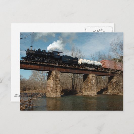 Stoomlading op trestle briefkaart (Voorkant / Achterkant)