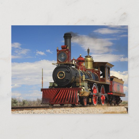 stoomlocomotief "119" briefkaart (Voorkant)