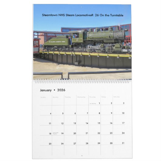 Stoomlocomotief 2024 Kalender (Jan 2026)