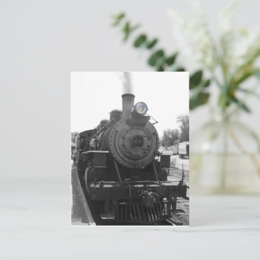 stoomlocomotief #40 briefkaart (Staand voorkant)