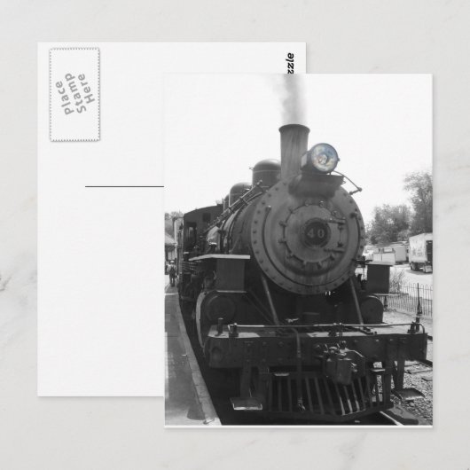 stoomlocomotief #40 briefkaart (Voorkant / Achterkant)