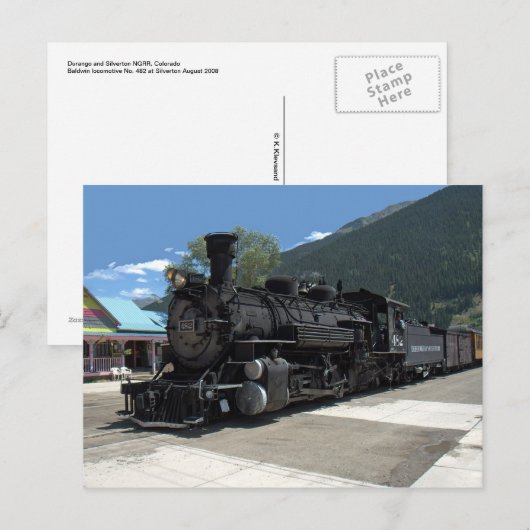 Stoomlocomotief 482, Durango & Silverton Briefkaart (Voorkant / Achterkant)