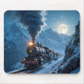  stoomlocomotief bij maanlicht muismat (Voorkant)