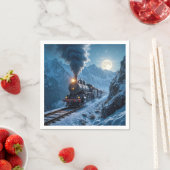  stoomlocomotief bij maanlicht servet (Insitu)