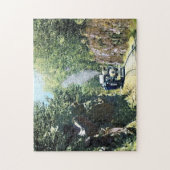 Stoomlocomotief bij Summit Cut, Green Mountain Legpuzzel (Verticaal)