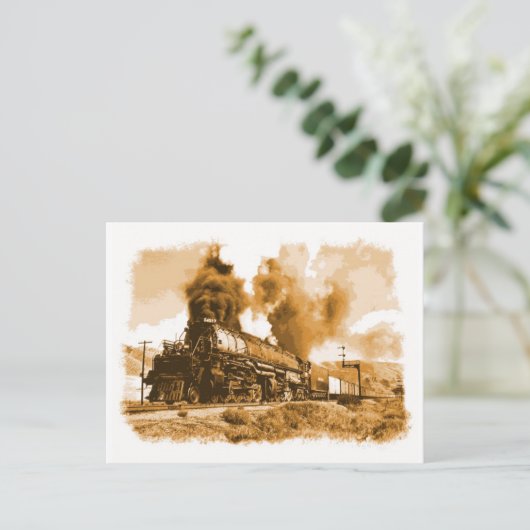 Stoomlocomotief Briefkaart (Staand voorkant)