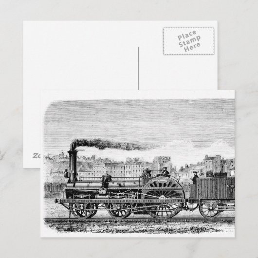 Stoomlocomotief Briefkaart (Voorkant / Achterkant)