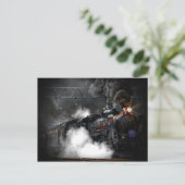 -stoomlocomotief briefkaart (Staand voorkant)