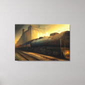 Stoomlocomotief Canvas Afdruk (Voorkant)