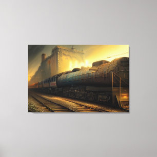 Stoomlocomotief Canvas Afdruk