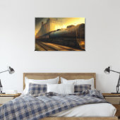 Stoomlocomotief Canvas Afdruk (Insitu (Slaapkamer))
