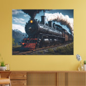 Stoomlocomotief Canvas Afdruk (Insitu (Woonkamer))