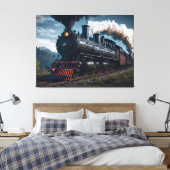 Stoomlocomotief Canvas Afdruk (Insitu (Slaapkamer))