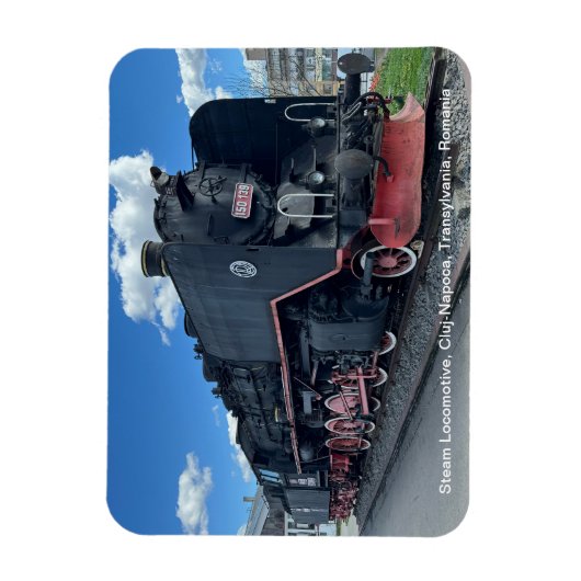 Stoomlocomotief, Cluj-Napoca, Roemenië, op een Magneet (Verticaal)