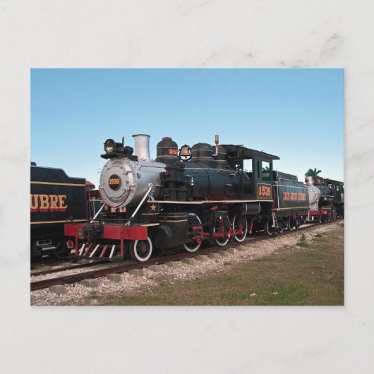 Stoomlocomotief, Cuba Briefkaart (Voorkant)